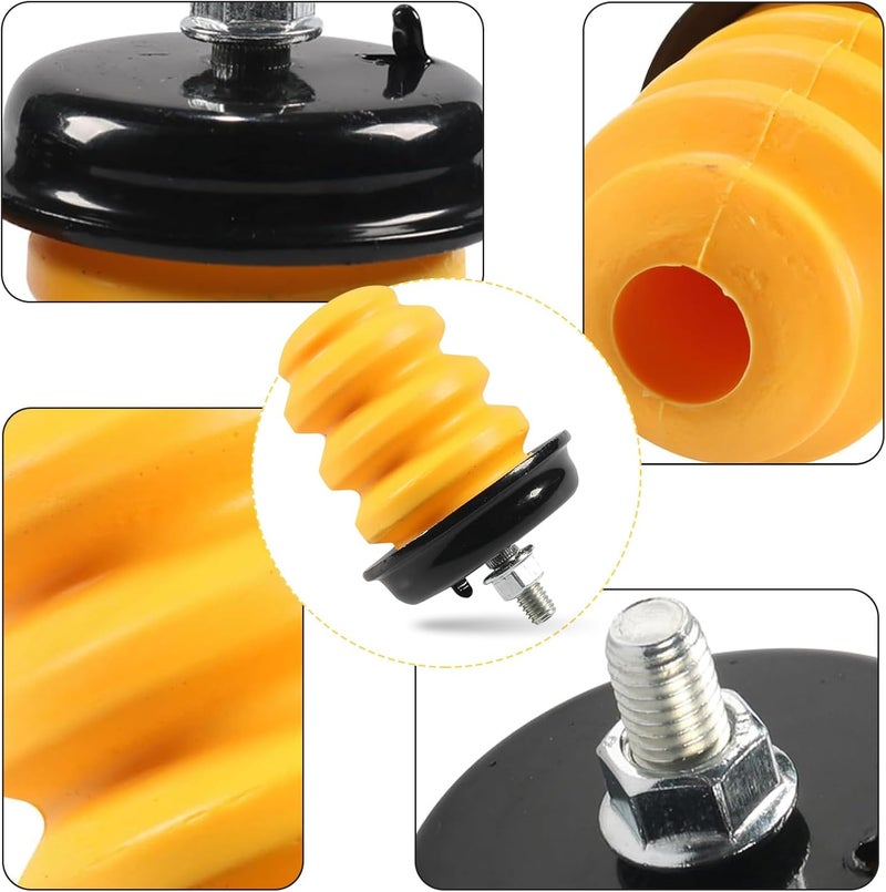 Sumjig Pack-2 Car Control Arm Bumper Shock Pads, Car Rear Axle Bumper with Nut, Compatible with Chevrolet Cadillac GMC Silverado 1500 2500 3500 (Yellow) - Image 3
